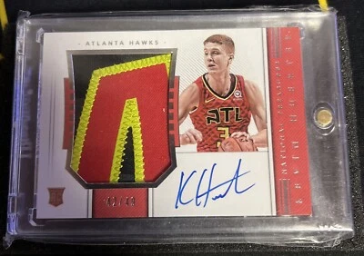 2017-2018 National Treasures Kevin Huerter Rookie Patch Auto /49 - Image 1 of 2