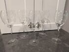 Wine Glass Set With Etched Grape Vine 