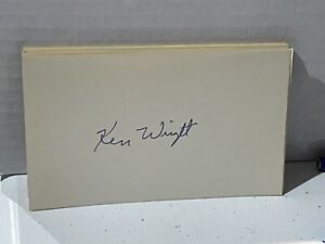 Ken Wright Signed Autograph 3x5 Index 1970 Kansas City Royals NY Yankees TOUGH