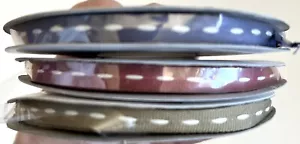 Stampin' Up - Ripsband, 1/4" Vintage Veilchen, Preiselbeere knusprig, echter Thymian - Bild 1 von 2