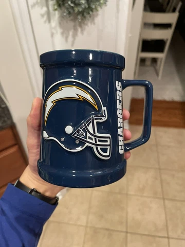 Chargers NFL 3D Sculpted Logo Ceramic Coffee Mug VTG Original !!! Cover