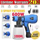 Electric Paint Sprayer 600w High Pressure Portable Spray Gun Household Tools Uk