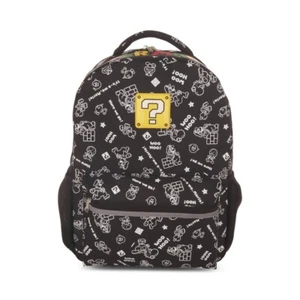 Super Mario Bros Brothers Backpack Bag Characters Question Block Allover Print - Picture 1 of 6