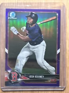 2018 Bowman Chrome Prospects Purple #BCP34 Josh Ockimey - Red Sox 128/250 - Picture 1 of 2