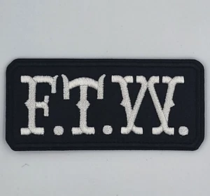 FTW 1pc F@ck The World Harley Davidson Biker Vest Patches Iron Sew On - Picture 1 of 3
