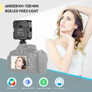 Andoer KM-72B Mini LED Video Light RGB Color Multifunctional LED On-Camera K5L8 - Picture 1 of 9