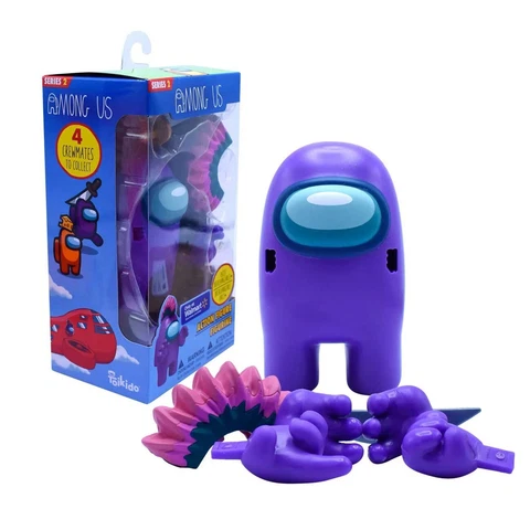 Among Us Just Toys Among Us Purple Crew Member 4 inches Tall Action Figure NIB Cover