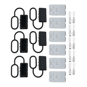6Pcs Car 175A 2-4 Gague Battery Quick Disconnect Wire Harness Plug Kit Grey - Picture 1 of 6