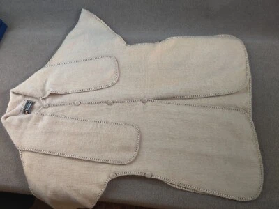 Vintage ARTE FOLKLORICO PERUANO Alpaca Wool Cardigan Cape Hand Made One Size - Image 1 of 4