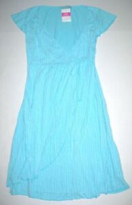 FRESH PRODUCE Medium RASPBERRY White Tides Stretch Knit Wrap Dress $89 NWT New M 