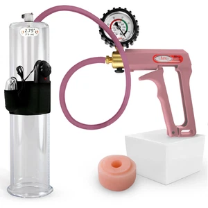 Maxi Red Handle Silicone Hose | Vibrating Penis Pump 9"/12" Length | Donut - Rou - Picture 1 of 140