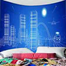 High Speed Train Moon Tower 3D Wall Hang Cloth Tapestry Fabric Decorations Decor