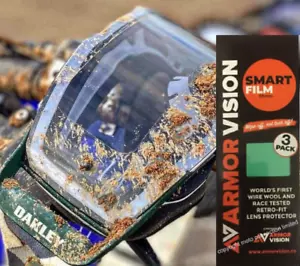 Armor Vision Smart Film Lens Protector 50mm for Motocross Goggles - PACK of 3 - Picture 1 of 5