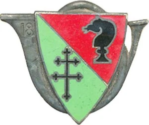 18. Jägerregiment, Emaille, glatter Rücken, runde Pastille, Drago 1414 (8659) - Bild 1 von 2