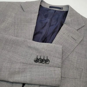 Suit Supply Napoli  Single Breasted Int Gray Suit Jacket, Size 48, Super 110 - Picture 1 of 7
