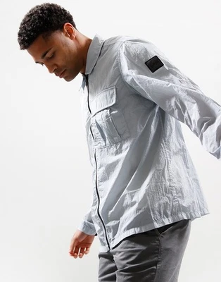 Hugo Boss Loony Zip Overshirt Shacket Jacket Over Shirt - Men's Small S - Grey - Image 1 of 4