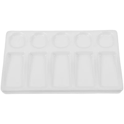  Palette de forme rectangulaire à 10 palette en plastique Palette de peinture à - Image 1 of 4