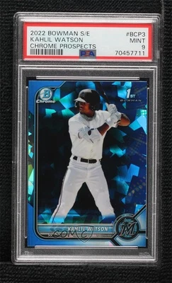 2022 Bowman Sapphire Edition Chrome Prospects Kahlil Watson #BCP-3 PSA 9 MINT - Image 1 of 2