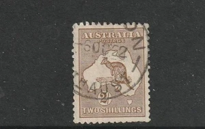 STAMPS AUST   KANGAROO 2/-  BROWN  3ard  WMK    USED - Picture 1 of 1