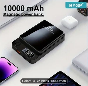 Banque d'alimentation portable recharge magnétique sans fil BYGP 10000mAh - Photo 1 sur 6
