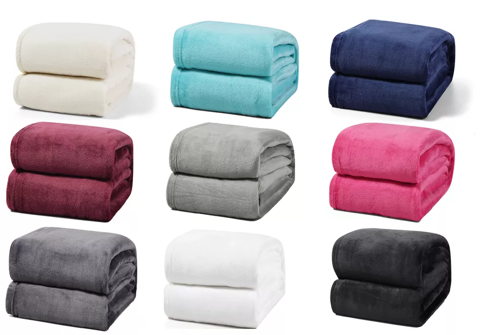 Kuscheldecke Fleece Uni Wolldecke warm Wohndecke Sofadecke extra weich Decke - Bild 1 von 1
