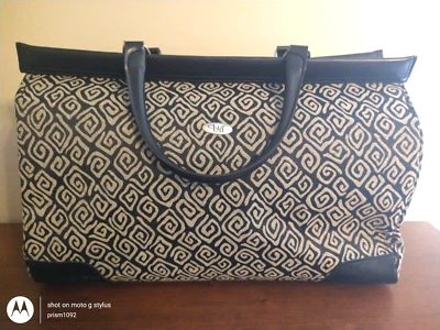 Equipaje de mano Diane Von Furstenberg vintage DVF negro y gris fin de semana Foto 1 de 4