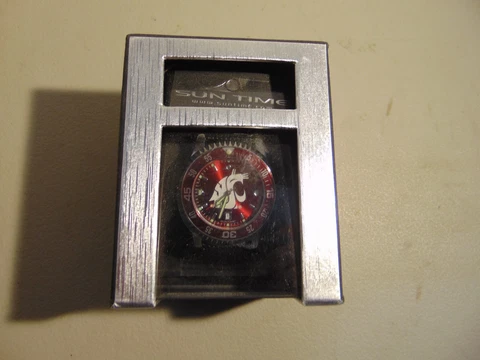 Men's Washington State University Watch Fantom Bandit Black Leather Cover