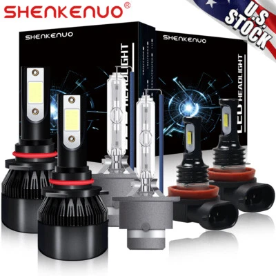 Para For Acura TSX 2009-2013 2014 HID/LED faro Hi/Lo Beam +Kit de luz antiniebla - Image 1 of 4