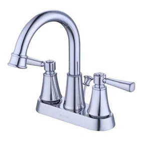 Glacier Bay Melina 4 in. Centerset Double Handle High-Arc Bathroom Faucet Chrome