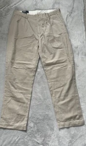 Polo Ralph Lauren Chinos Mens 36/32 Beige Trousers Andrew Pant Cotton W36 L32 - Picture 1 of 6