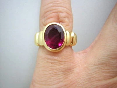PINK TURMALIN RING IN 750/000 GELBGOLD MASSIV LUXUS PUR EIN TRAUM GR: 51 T254 - Bild 1 von 4