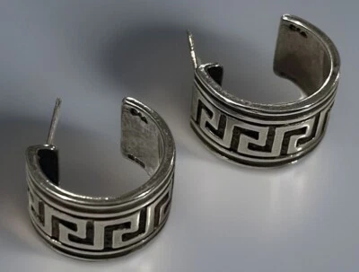 Pendientes de ley con llave griega marcada CK 925 Foto 1 de 4