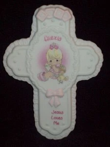 NEW ALEXIS BABY CROSS BY ENESCO PRECIOUS MOMENTS COLLECTIBLE KEEPSAKE - Picture 1 of 4