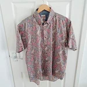 Lambretta Herren kurzärmelig Paisley Baumwolle Shirt Knopf vorne - XL - Sehr guter Zustand - Bild 1 von 4