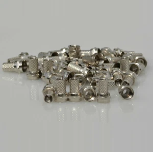50 x Single F Stecker für Sky Virgin RG6 6mm 7mm Satelliten Koaxialkabel - Bild 1 von 6