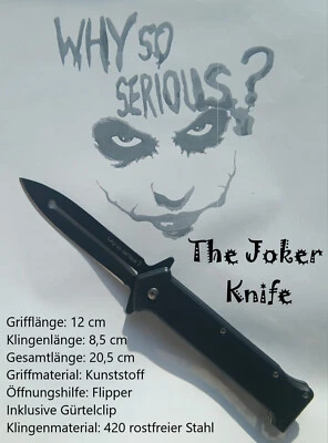 EA SPORTING NUOVO coltello da tasca The Joker Why so Serious Knife per collezionisti cosplay fan di Batman