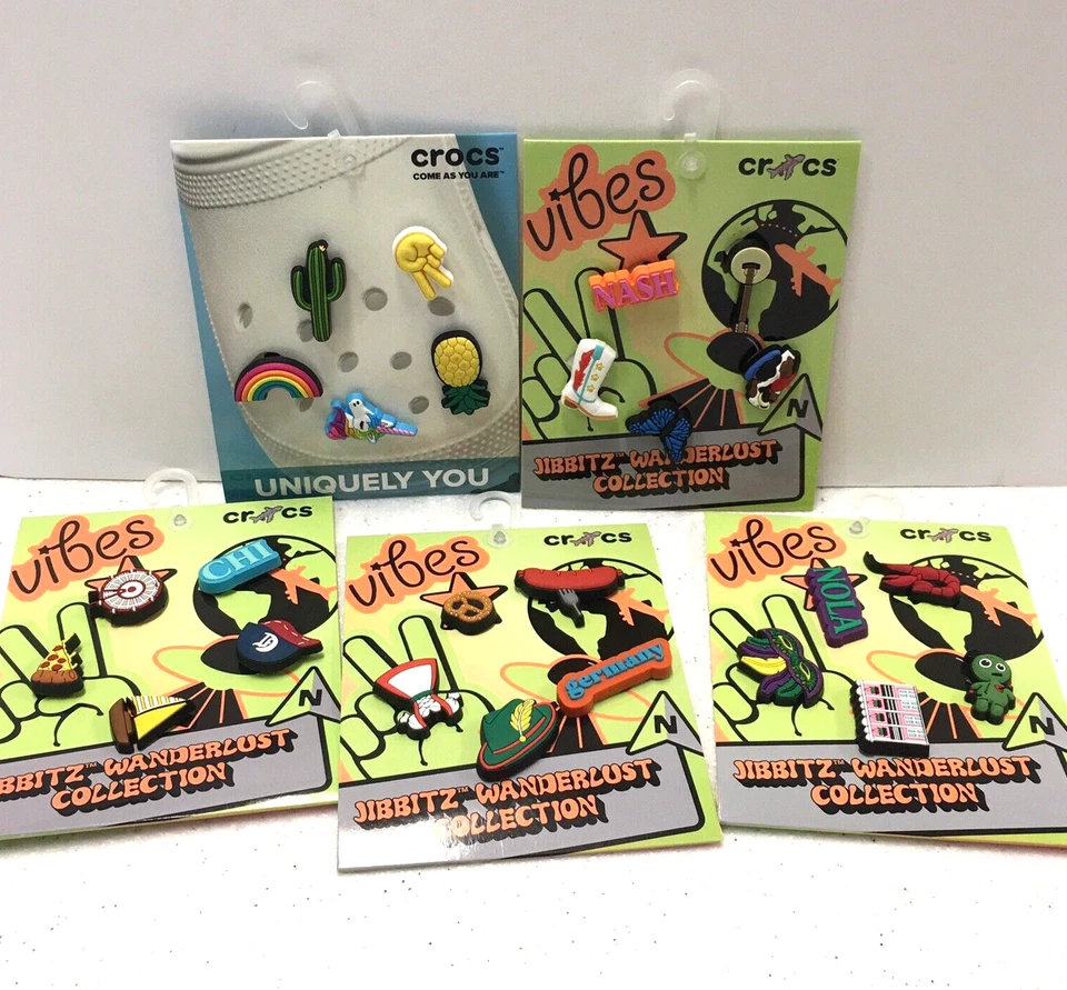 Crocs Jibbitz 5-Pack Travel Shoe Charms Jibbitz for Crocs Off the Grid