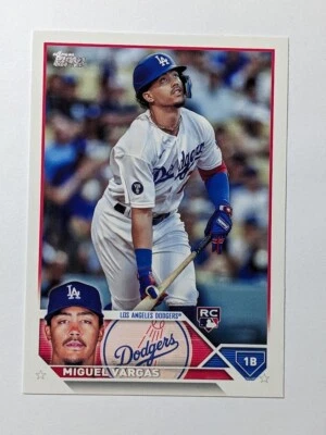2023 Topps Series One #163 Miguel Vargas RC Dodgers - Image 1 of 2