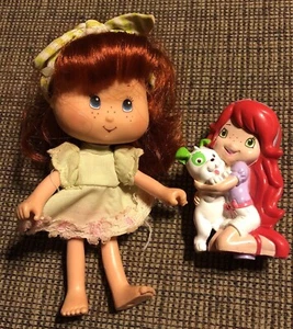 1991 Strawberry Shortcake Doll + Strawberry Shortcake Hugging Dog Plastic Figure - Picture 1 of 10