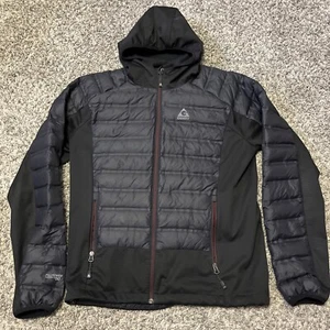 Gerry Mens Medium M Black Hooded Puffer Jacket Down & Feather Insulated - Picture 1 of 10