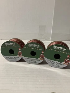 (x3)-Snoop Dogg Gift Wrap Ribbon 1.5" Inch X 60" Inch Snoop on The Stoop NEW - Picture 1 of 2