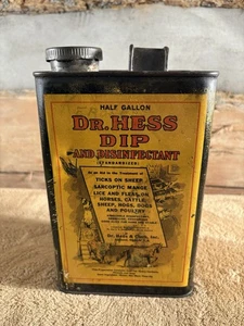 Vintage Werbedose Dr.Hess Dip Metalldose mit Deckel Ashland Ohio 1/2 Gallone - Bild 1 von 10
