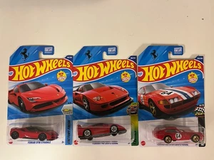 NUOVO 2025 HOT WHEELS L CASE FERRARI 365 GTB4, SF90 STRADALE & F40 LOTTO 3 - Foto 1 di 8