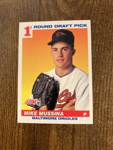 1991 Score - Mike Mussina #383 (Rookie Card) Baltimore Orioles - Bild 1 von 2