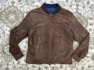 Peter Millar Brown Suede Reversible Jacket L - Image 1 of 4
