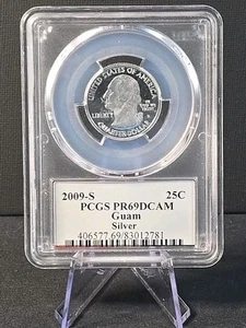 2009 S 25C Silver Guam Quarter PCGS PR69DCAM - Picture 1 of 6