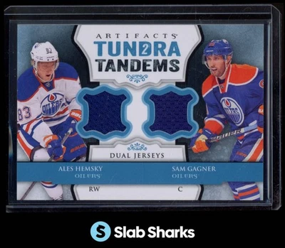 2013 UPPER DECK ARTIFACTS ALES HEMSKY/SAM GAGNER TUNDRA TANDEMS BLUE DUAL JERSEY - Image 1 of 4