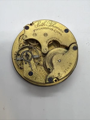 Seth Thomas 7J 18s Gilt Gold Grade Movement   Antique Pocket Watch 4 Repair 026 - Image 1 of 4