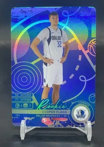 2025 Topps Match Attax Cooper Flagg RC Rookie Dallas Mavericks Blue Refractor NM - Picture 1 of 3