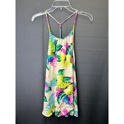 Mini Vestido Rip Curl Estampado Tropical Sin Mangas Informal Solero XS Foto 1 de 4